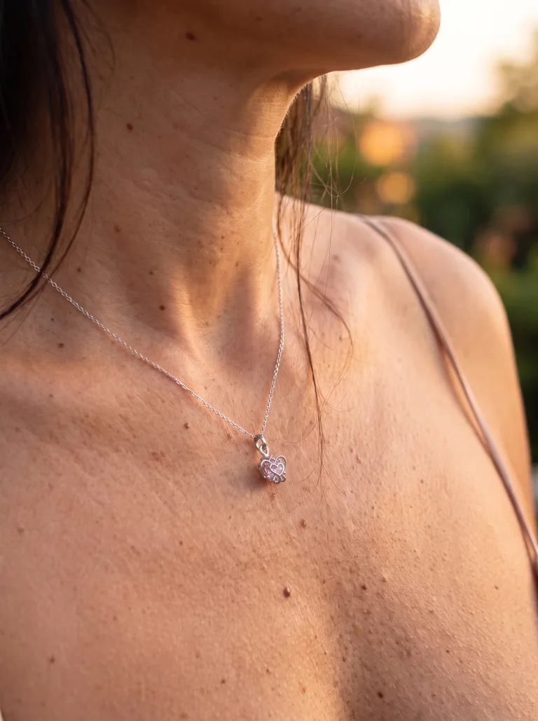 Pendentif Cœur Captif, mise en situation 1